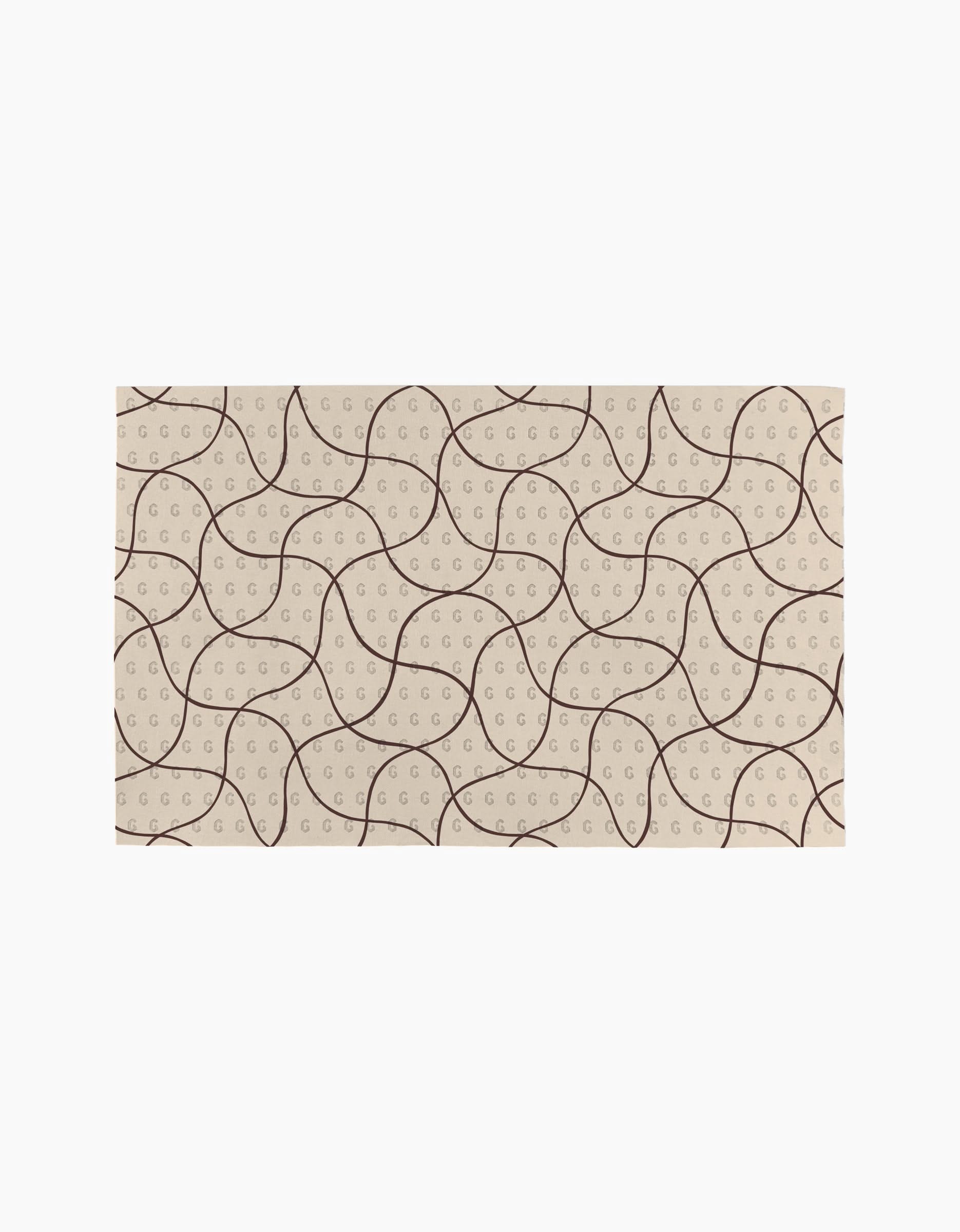 Coffee Reverie by Gerdadzy features a beige rectangular surface with curved brown lines and dotted semicircles, adding an abstract, geometric style to these eco-friendly paper towels.