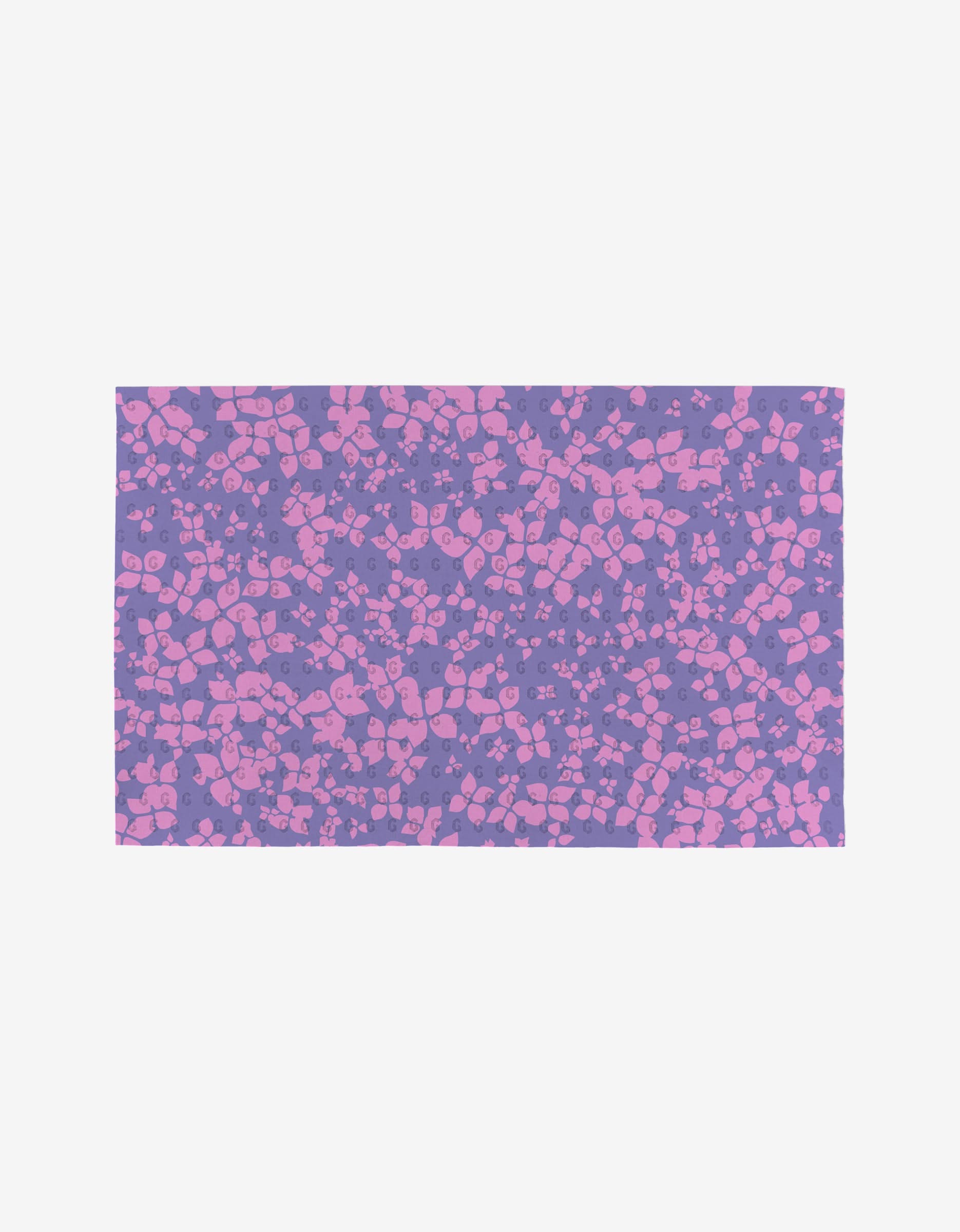 Sareka Unique’s Positive Vibes mat features a purple background with pink terrazzo speckles, offering an eco-friendly Not Paper Towels alternative.