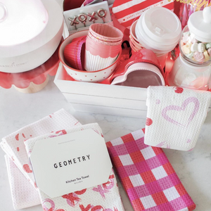 Pink Checkered Geometry Mini Towel : Target