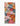 The Gorgeous Gourds towel by Rebecca Bobko is ultra-absorbent and features a vibrant pattern of overlapping, stylized flowers in orange, red, pink, yellow, blue, and green on a dark background.