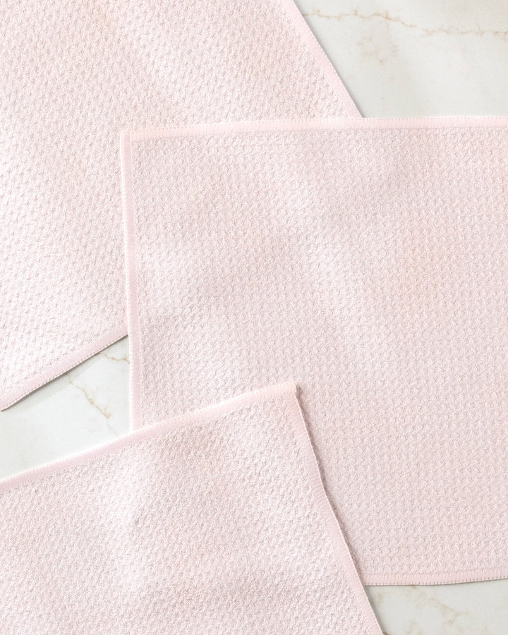 The Harper Pink dishtowels by Kailee Wright are super-absorbent and stylish, making kitchen cleanup easy and chic.