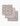 Three folded Pink Summer cloth napkins by Teri the Butter—one with pink and brown leaf and lemon print, one with pink and white stripes, and one with a pink seashell design—are arranged on a white background.