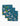 School Days by Amy MacCready: Set of three blue recycled napkins featuring playful, colorful school supplies in a scattered pattern—rulers, calculators, test tubes, scissors, erasers, and more. A cheerful dishcloth set for any home.