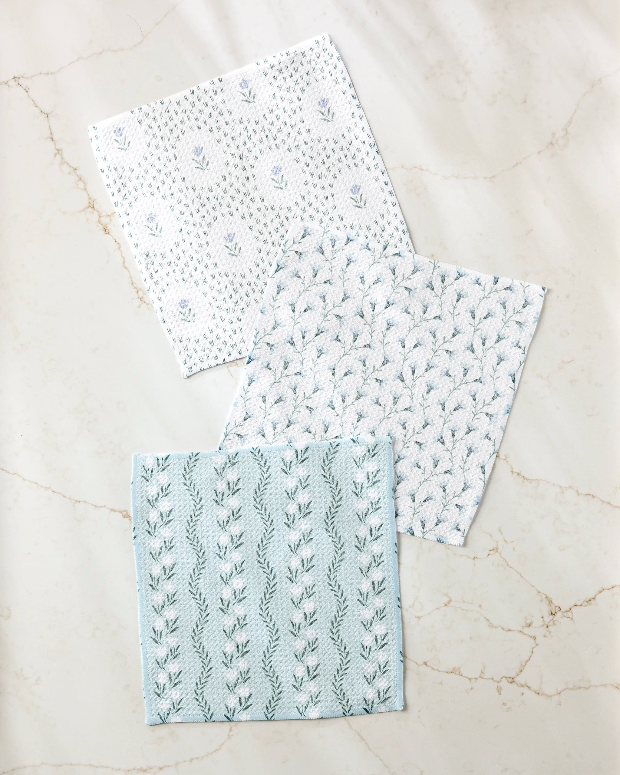 Trailing Farmhouse Florals Dishcloth Set - Thumbnail 3