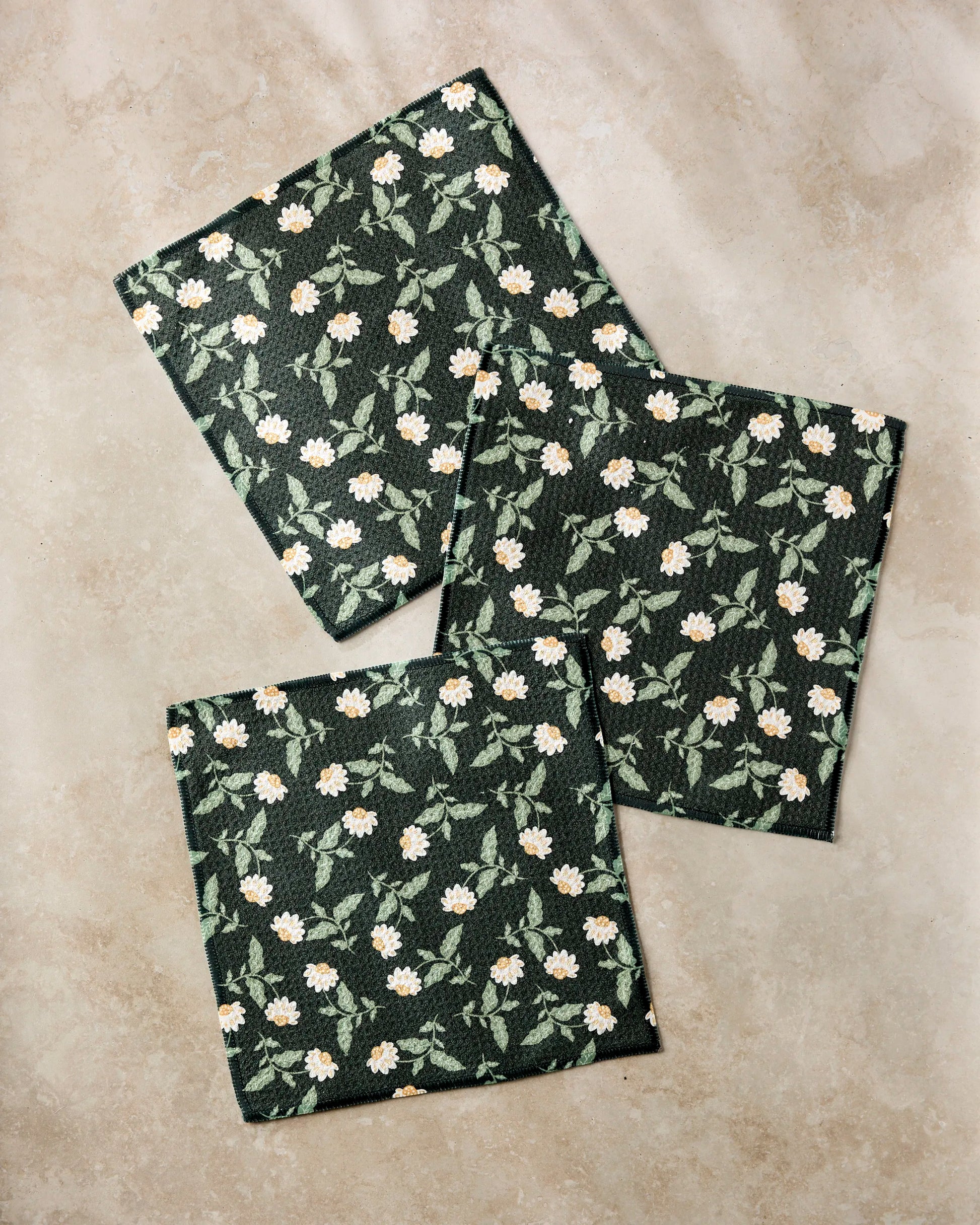 Wildflower Vine Onyx Dishcloth Set