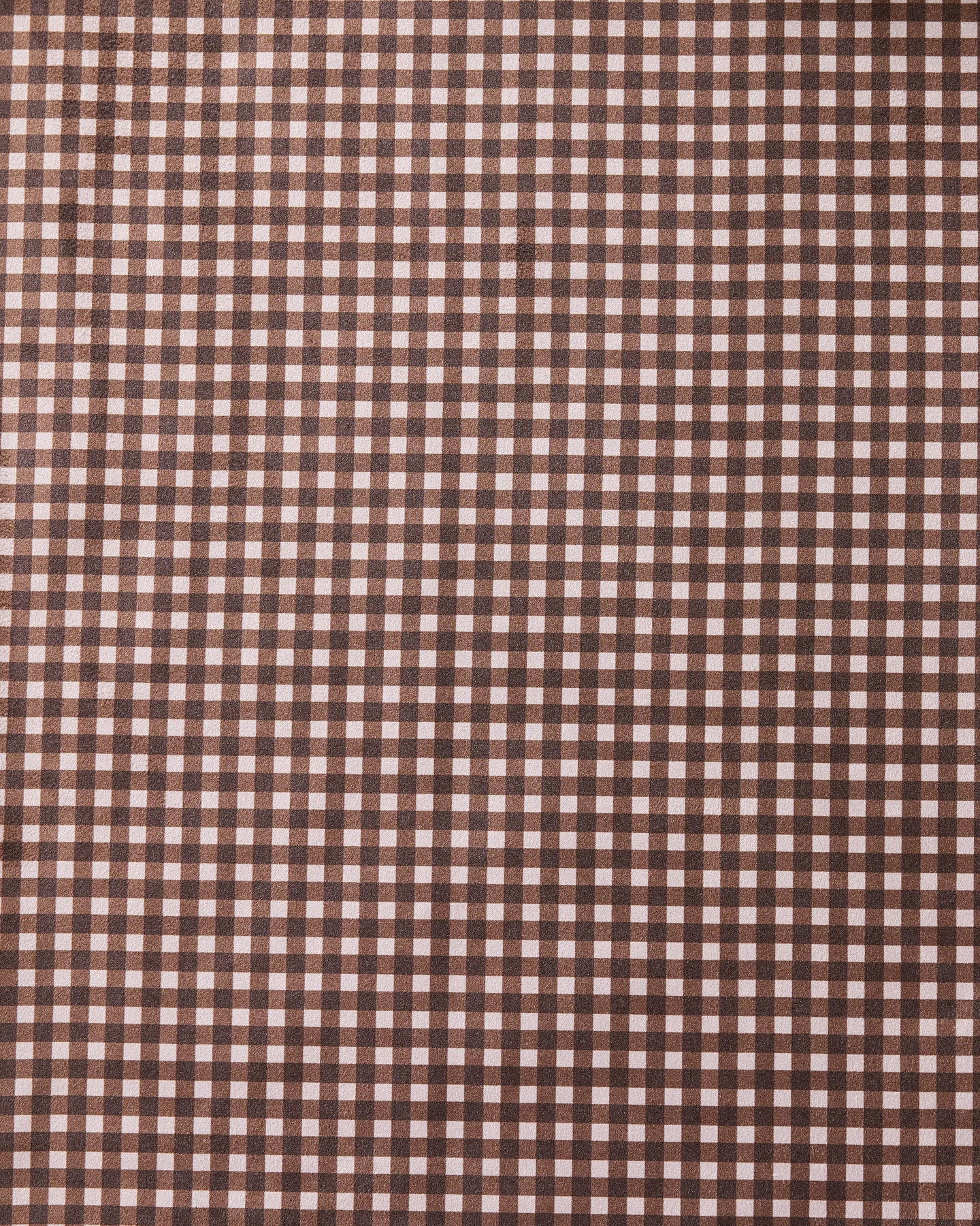 Deep Hearth by Geometry features a brown and white gingham pattern with evenly spaced lines, forming a grid of small squares—ideal for absorbent dinner napkins in your Dinner Napkin Set.