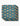 A folded Geosuede fabric cloth from Geometry, featuring the Italian Tiles design with a repeating pattern on a blue geometric background—perfect as a Dinner Napkin Set.