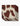 A stack of Geometry Rodeo eco-friendly napkins featuring a brown and white cowhide pattern is displayed on a plain white background.