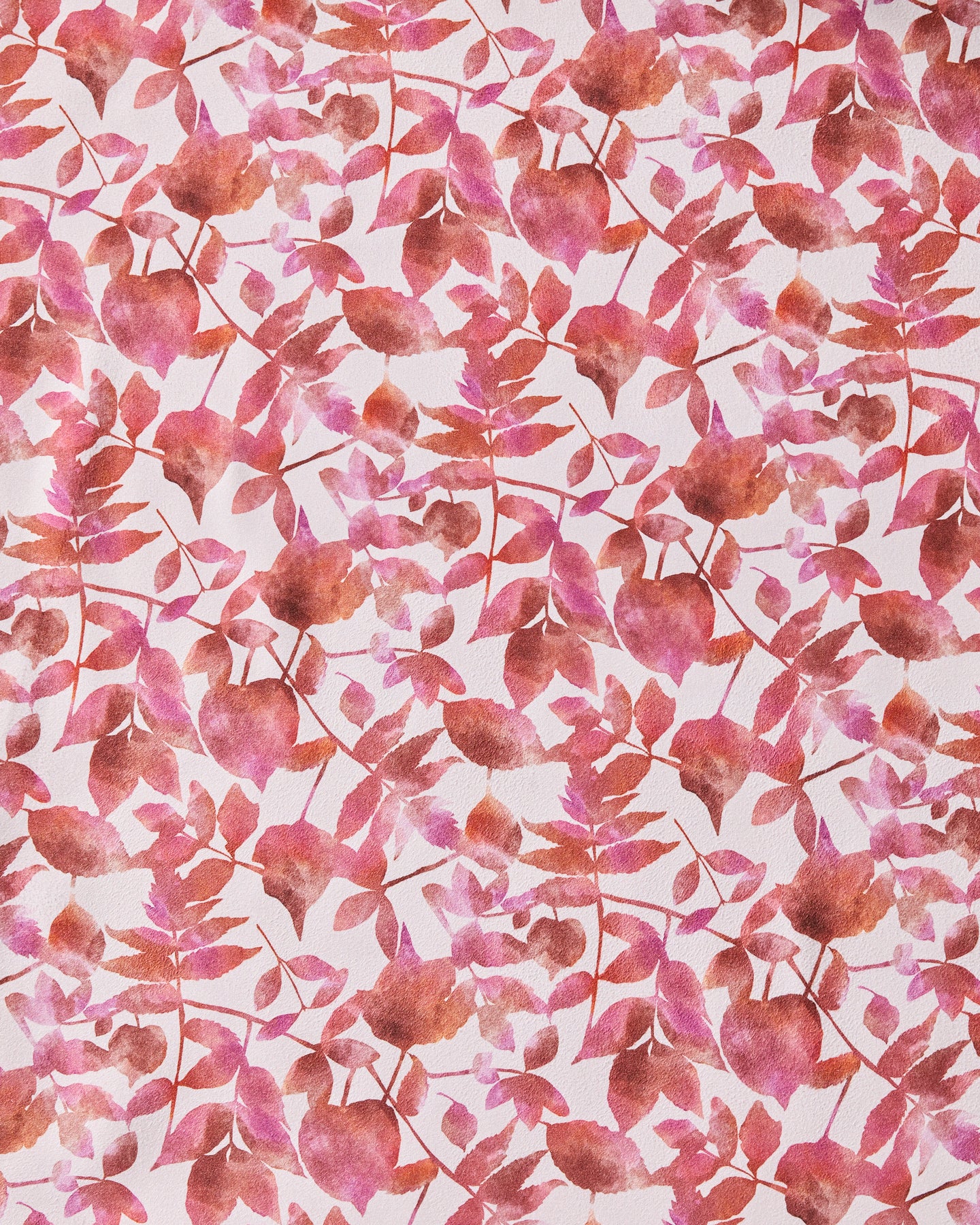 Watercolor Dreaming by Geometry features a vibrant watercolor-style pattern of pink, red, and brown leaves on white—an artistic, eco-friendly choice for recycled dinner napkins or napkin sets.