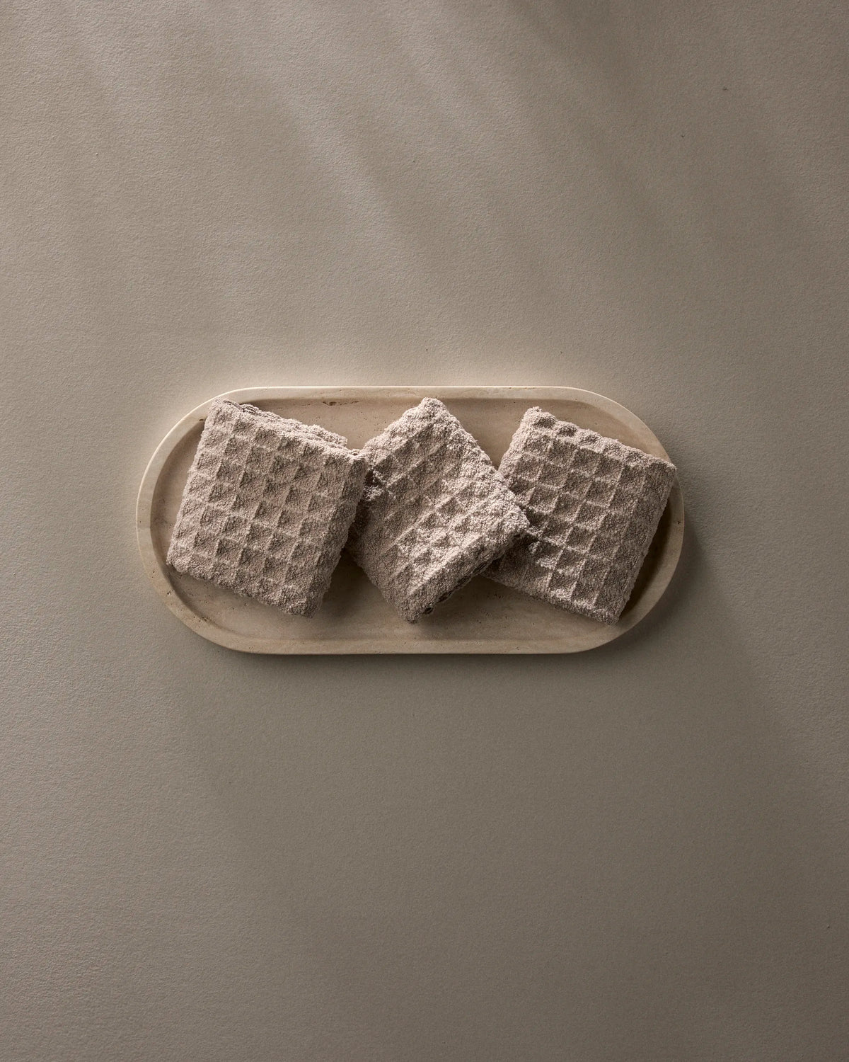 Taupe Waffle Washcloth Set