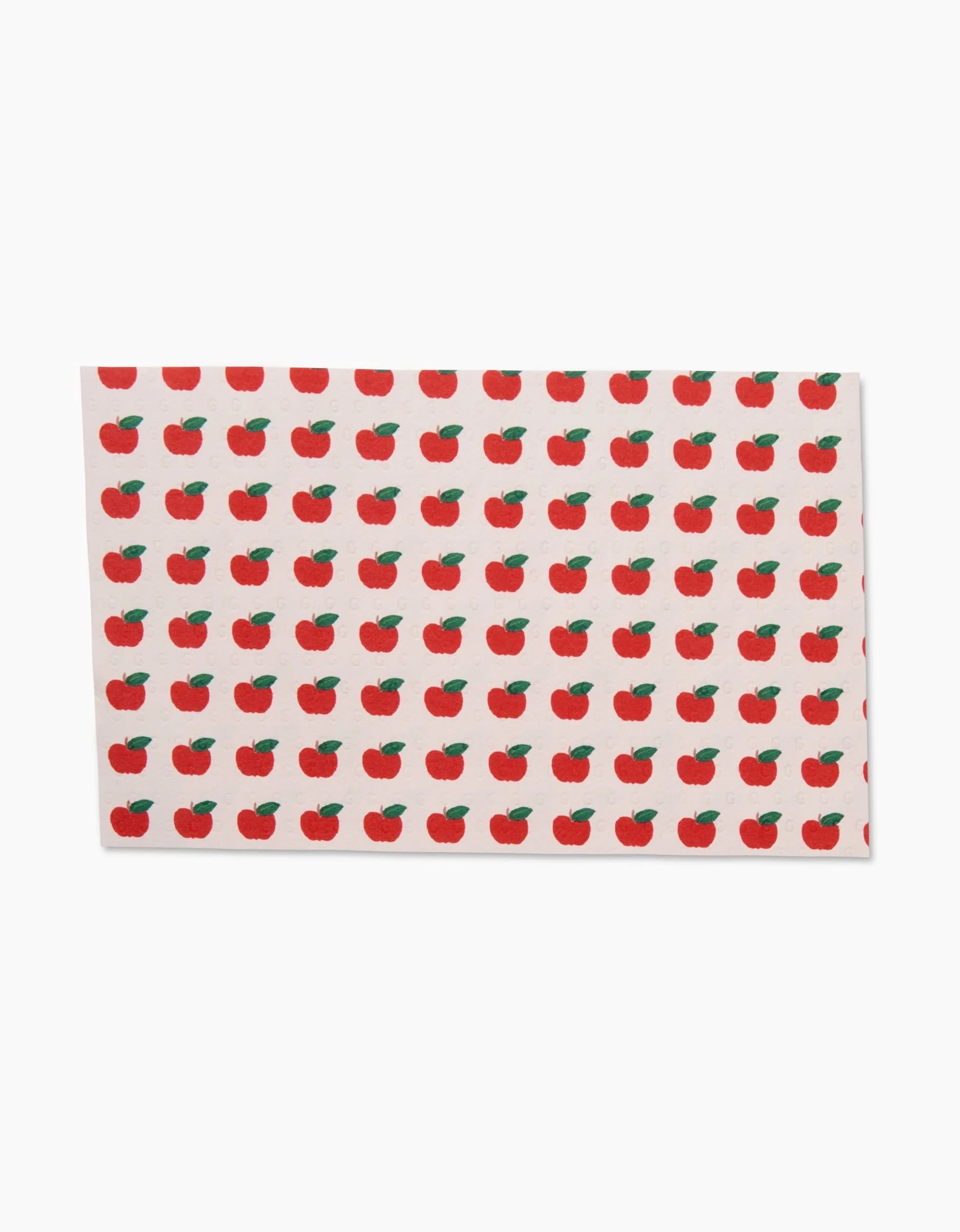 Apple Grove by Brittany Jepsen features a white rectangular card with a grid of small red apples and green leaves—an eco-friendly design that adds charm and promotes sustainability.
