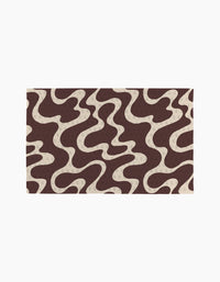 Coffee Reverie by Gerdadzy features a wavy, intertwined brown and beige abstract pattern with small polka dots—ideal for stylish, reusable paper towels as an eco-friendly alternative to disposable kitchen towels.
