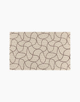 Coffee Reverie by Gerdadzy features a beige rectangular surface with curved brown lines and dotted semicircles, adding an abstract, geometric style to these eco-friendly paper towels.