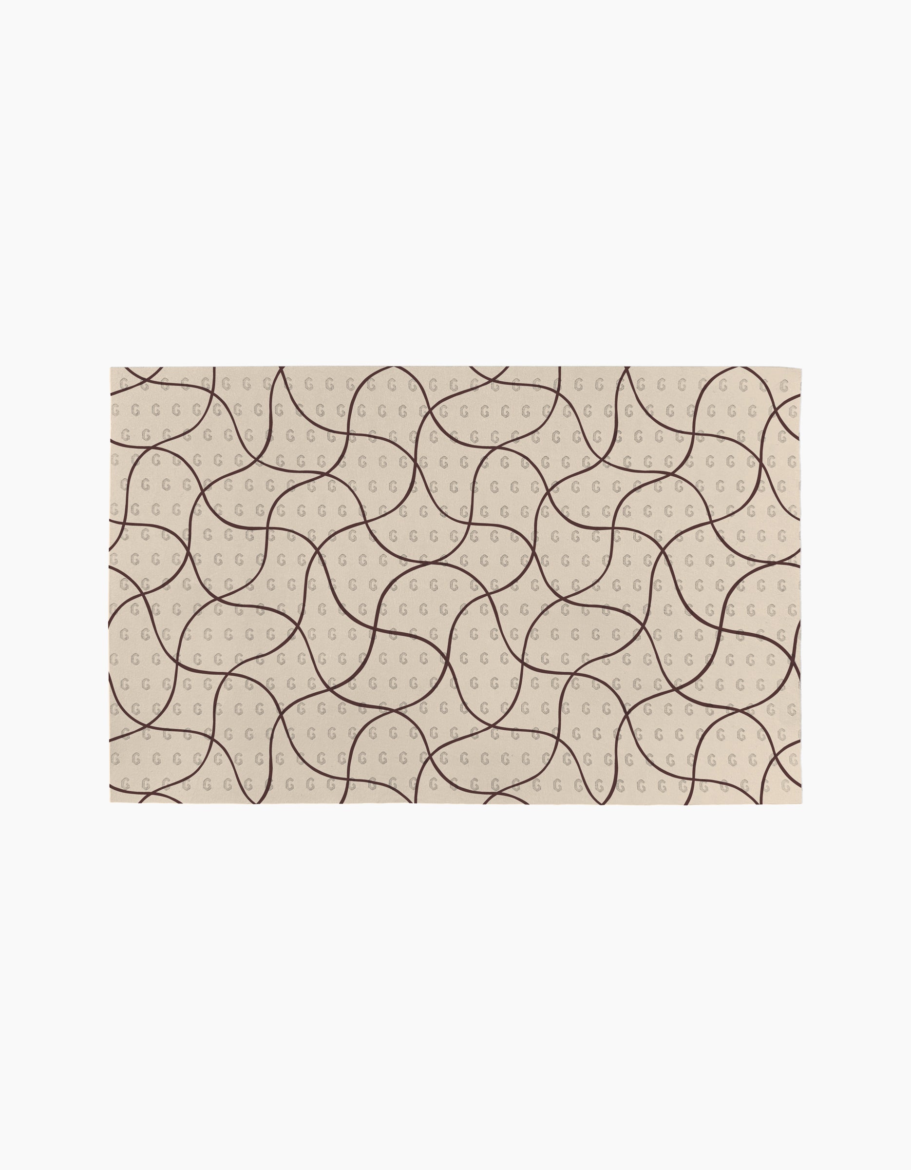 Coffee Reverie by Gerdadzy features a beige rectangular surface with curved brown lines and dotted semicircles, adding an abstract, geometric style to these eco-friendly paper towels.