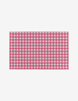 The Lemon Pop mat by Ashley Celena features a red and white checkered pattern, offering an eco-friendly and reusable alternative to disposable paper towels, perfect for your home and centered on a clean white background.