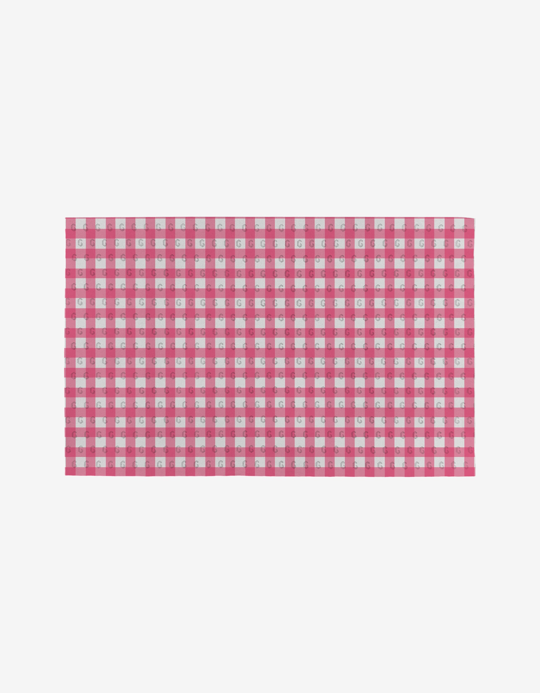 The Lemon Pop mat by Ashley Celena features a red and white checkered pattern, offering an eco-friendly and reusable alternative to disposable paper towels, perfect for your home and centered on a clean white background.