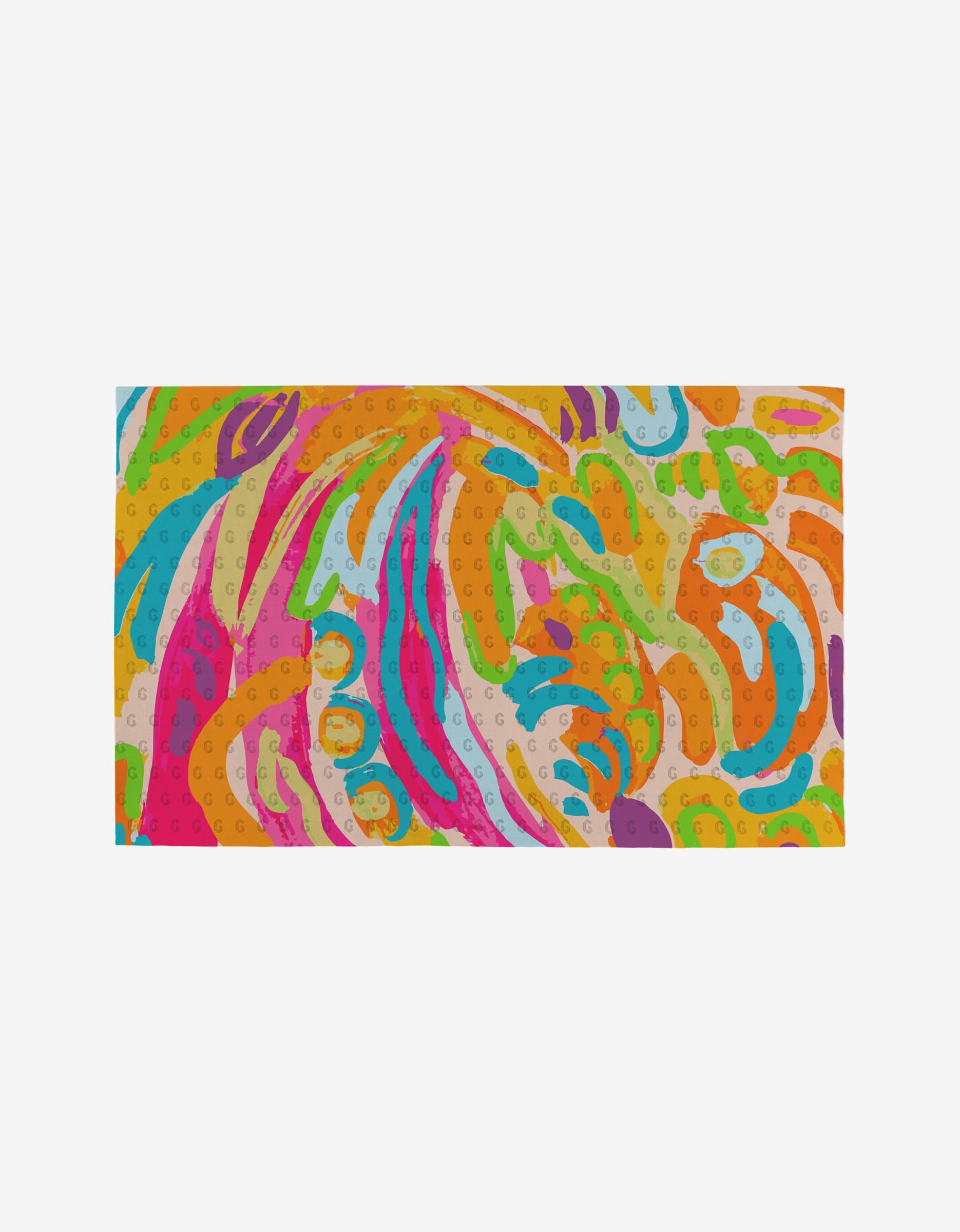 The Positive Vibes design by Sareka Unique features abstract, swirling shapes in bright colors on a white background—a lively, eye-catching pattern perfect for eco-friendly Not Paper Towels.