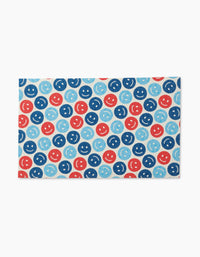 Smiley Face July Blue