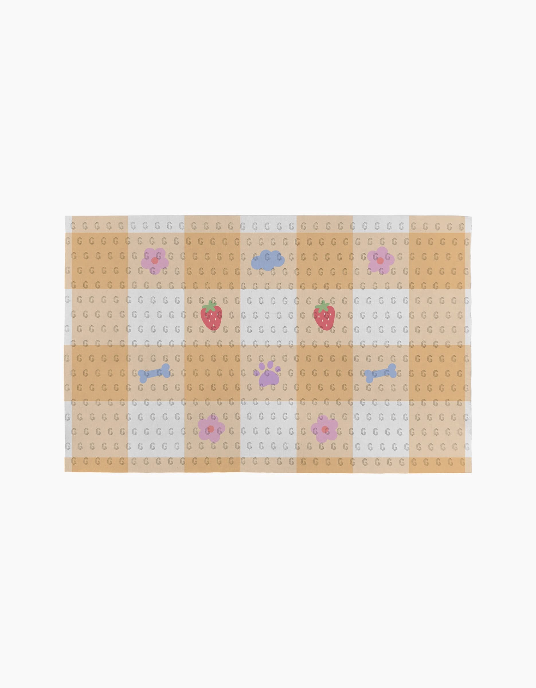 Summer Picnic Dreams by Letters By Shells is a rectangular sheet of adhesive bandages featuring a beige and white checkered pattern with cute hearts, clouds, strawberries, and animal designs—an adorable essential for everyday care.