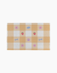 Summer Picnic Dreams by Letters By Shells is a rectangular sheet of adhesive bandages featuring a beige and white checkered pattern with cute hearts, clouds, strawberries, and animal designs—an adorable essential for everyday care.
