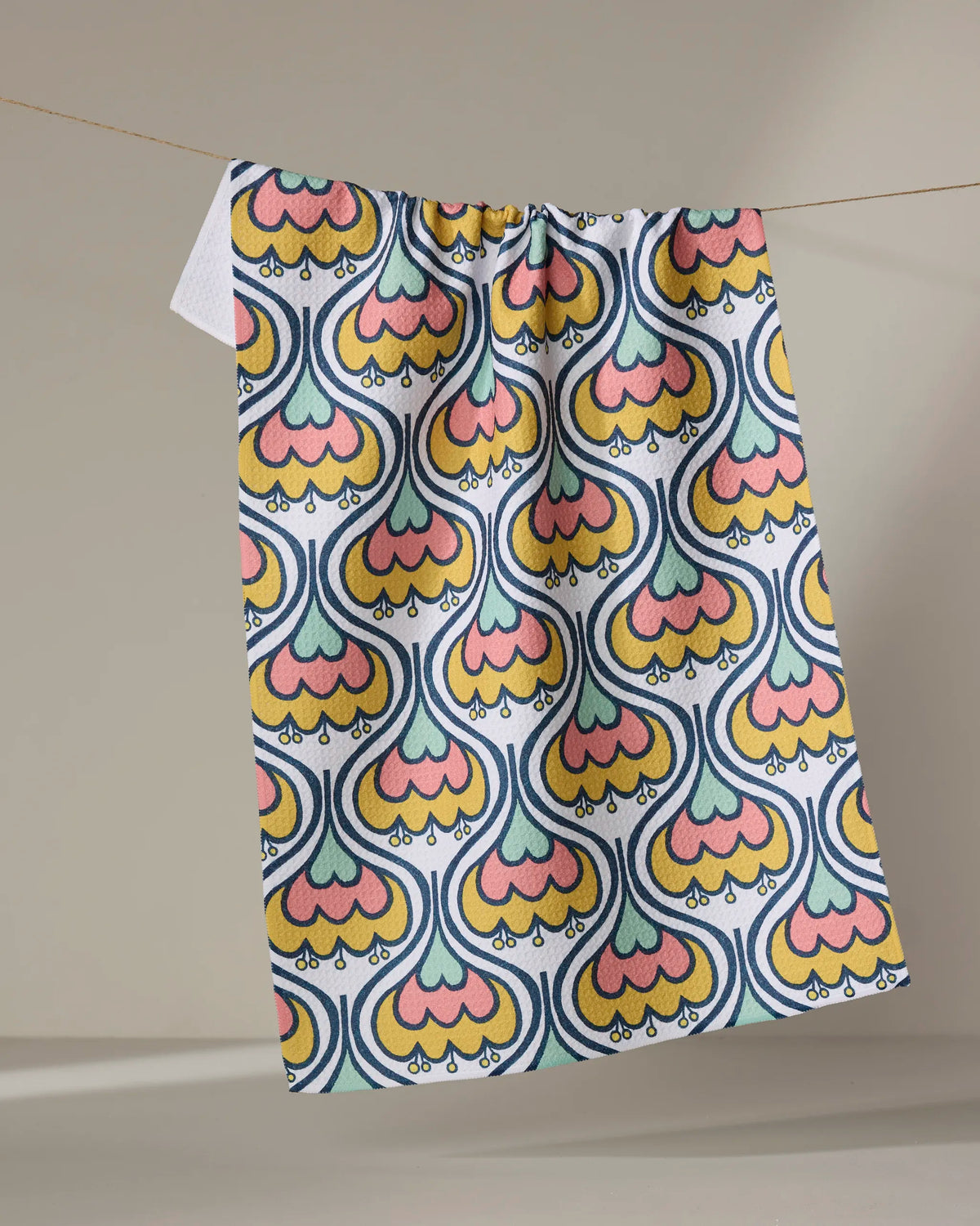 Tea Towel 70s Floral