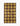 The Crazy Circles tea towel by Lizzie Clark is brown and rectangular, featuring a grid of evenly spaced yellow and white striped circles with diagonal stripes on its ultra-absorbent surface.