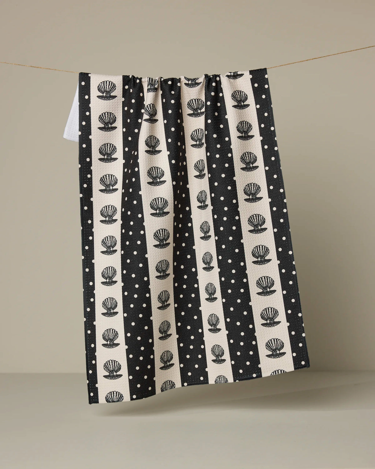 Disco Pearls Stripe Tea Towel