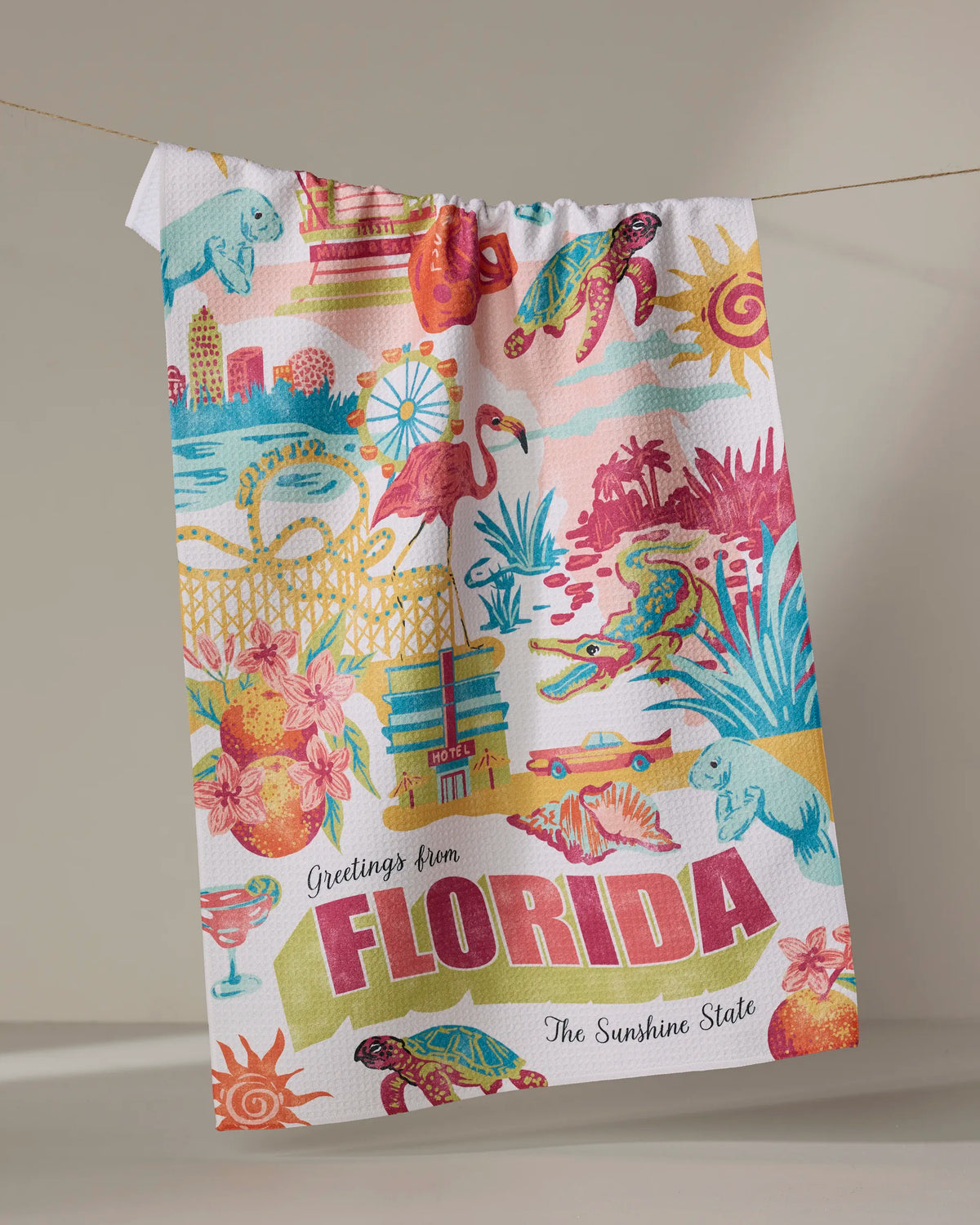 Greetings From Florida Tea Towel | Geometry – GEOMETRY