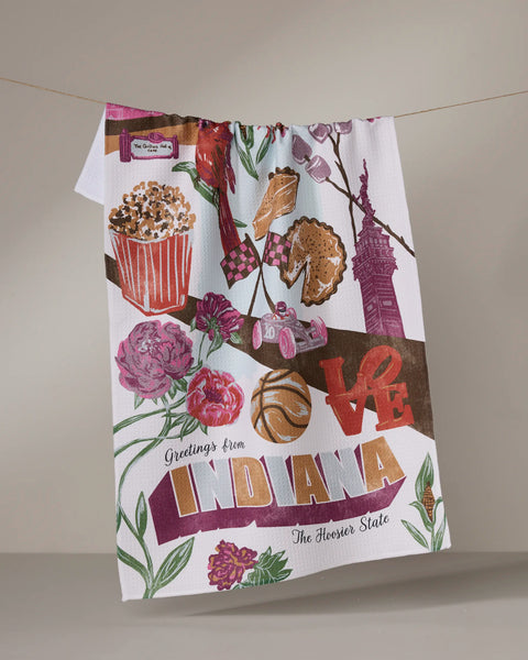 aromantic×heim design ロールシール　3種 Greetings From Indiana Tea Towel | Geometry – GEOMETRY