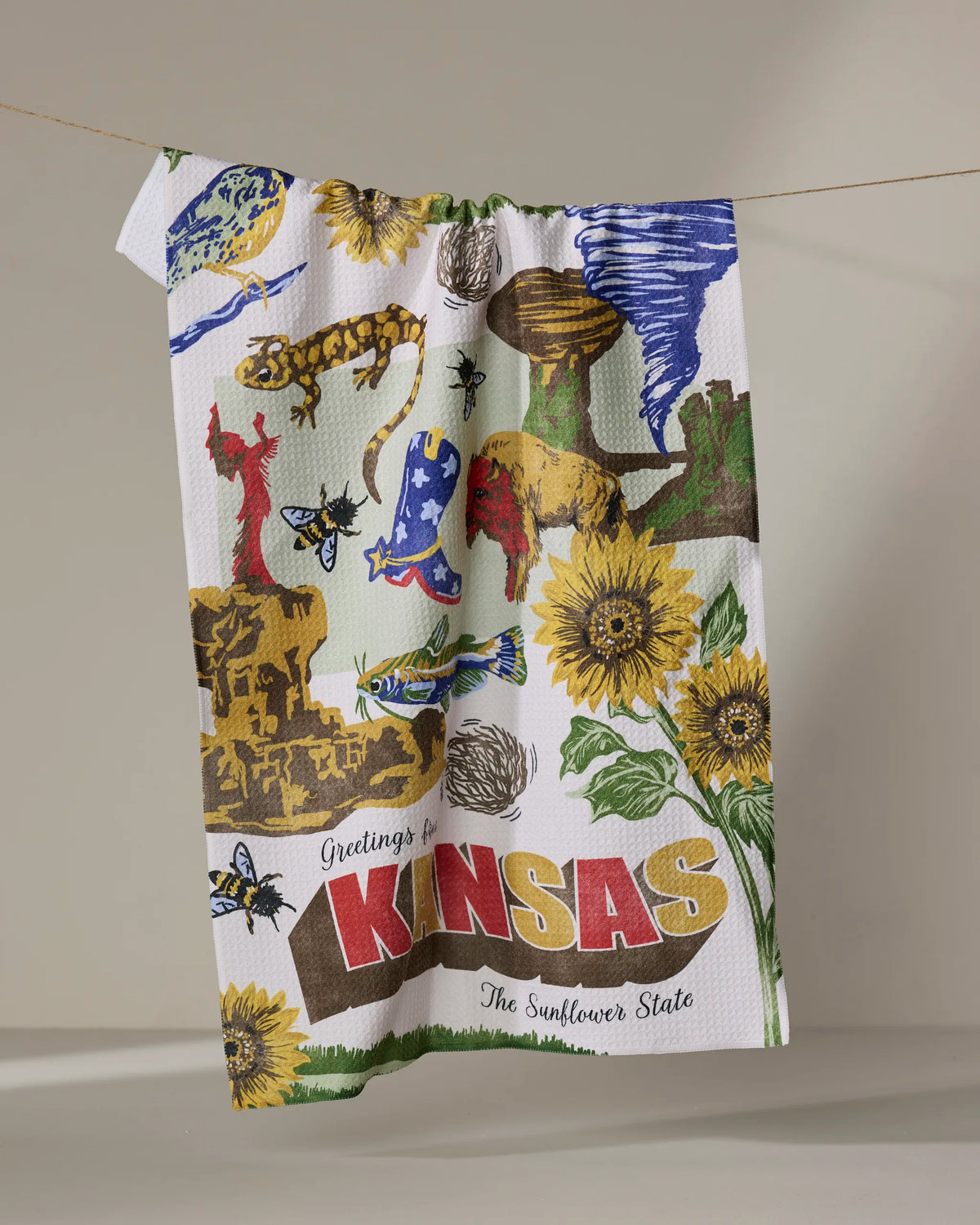 Greetings From Kansas Tea Towel | Geometry – GEOMETRY