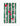 The Italian Mood dish towel by Marina Solodka features vertical green and pink stripes, plus illustrations of tomatoes, garlic, olives, and pasta in red, white, and cream for a vibrant kitchen accent.