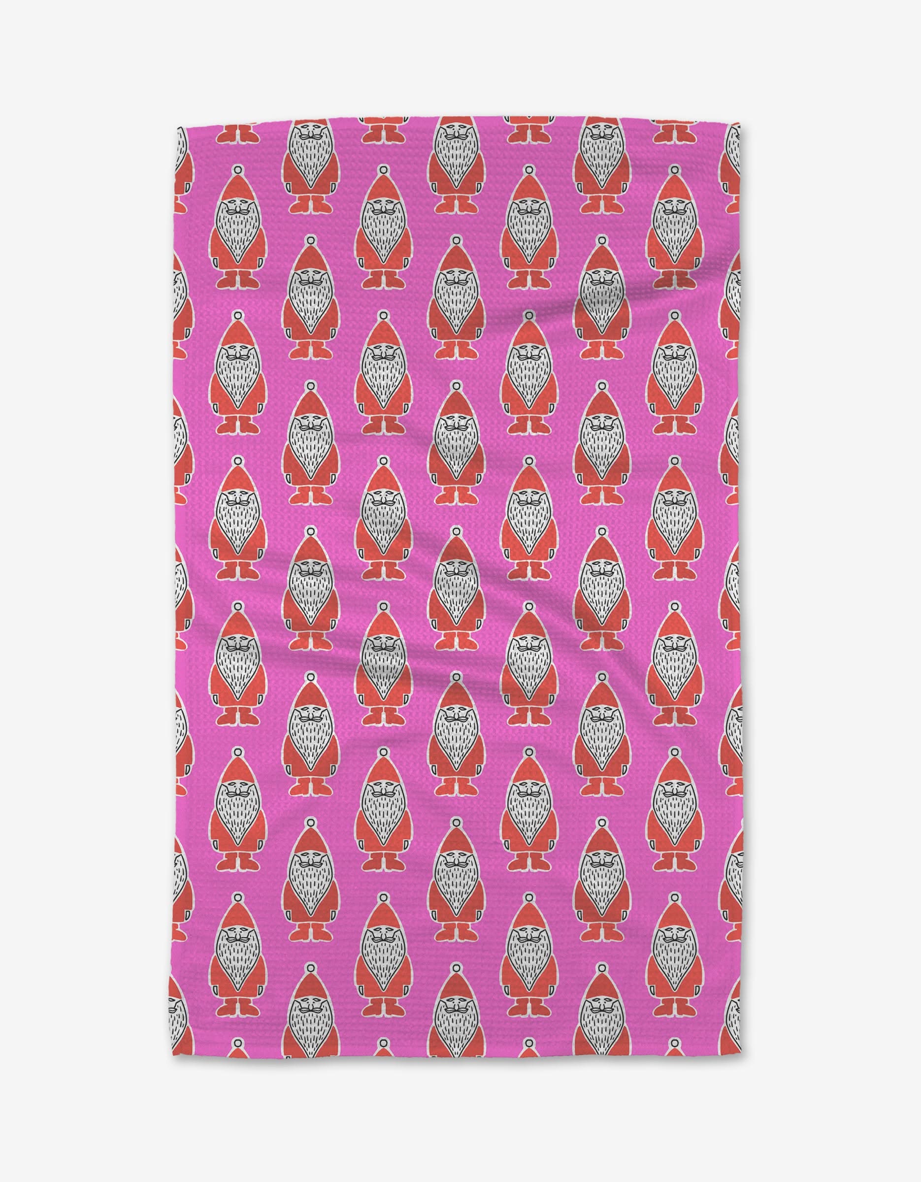 The Klass towel by Amy MacCready is a pink, rectangular, ultra-absorbent towel featuring rows of cartoon-style brown and white birds with orange feet, outlined in white.