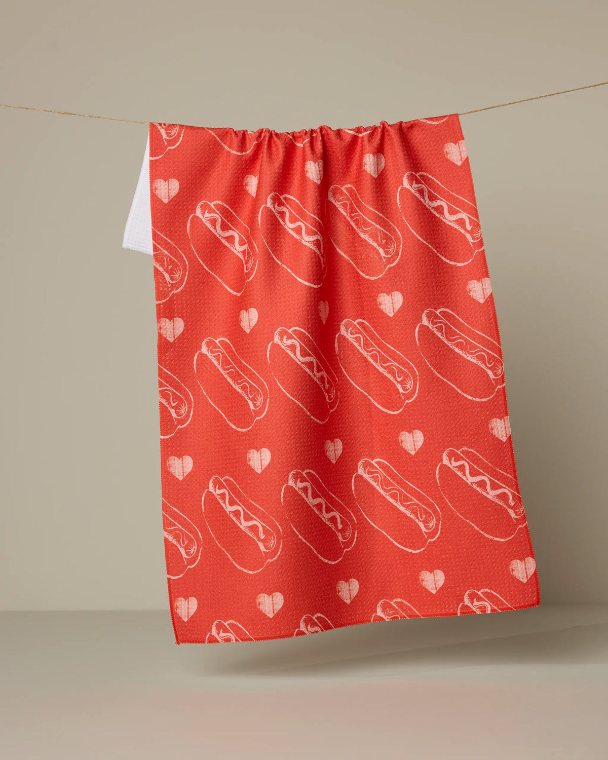 Geometry Tea Towel: Red