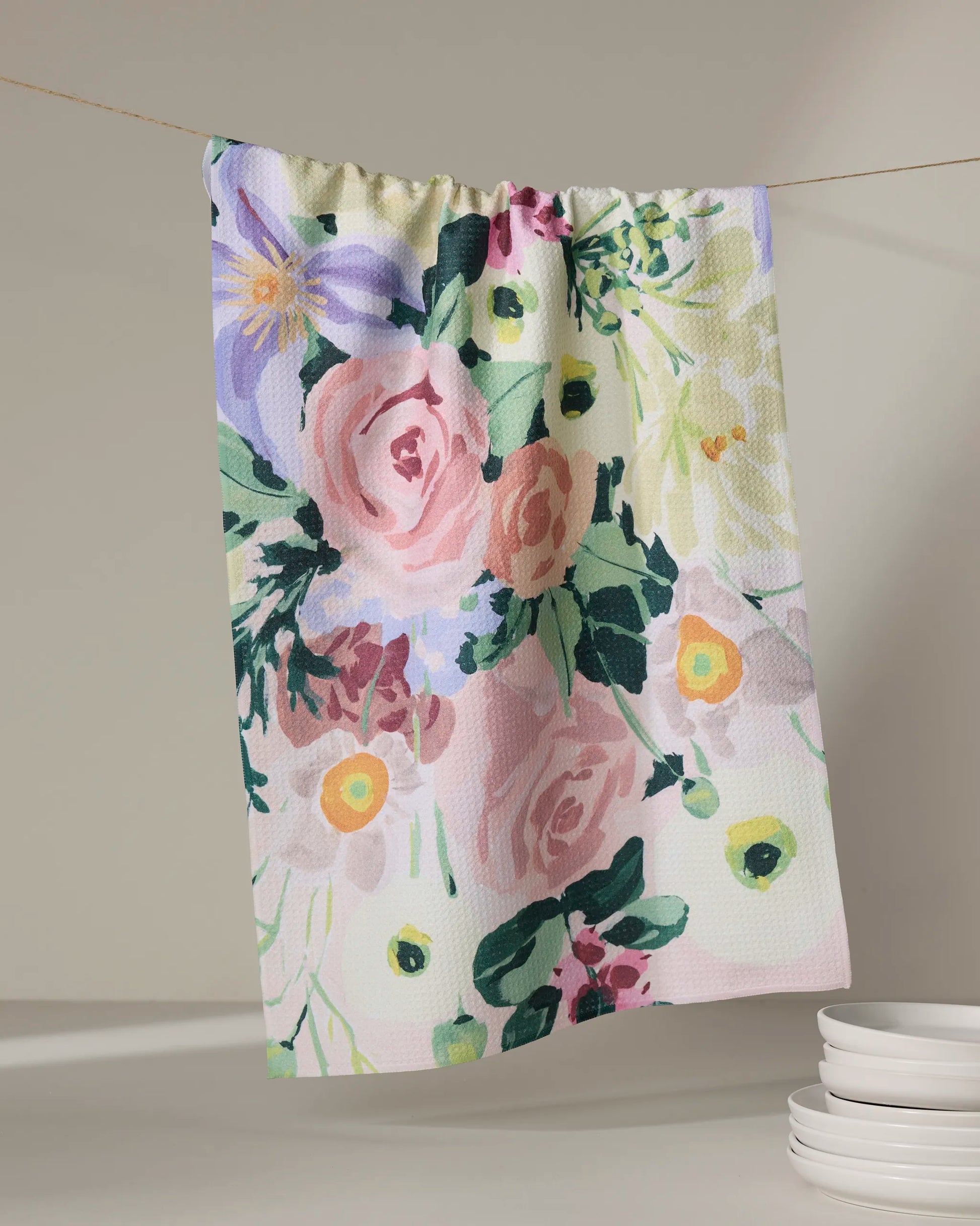 Pastel Bouquet Tea Towel