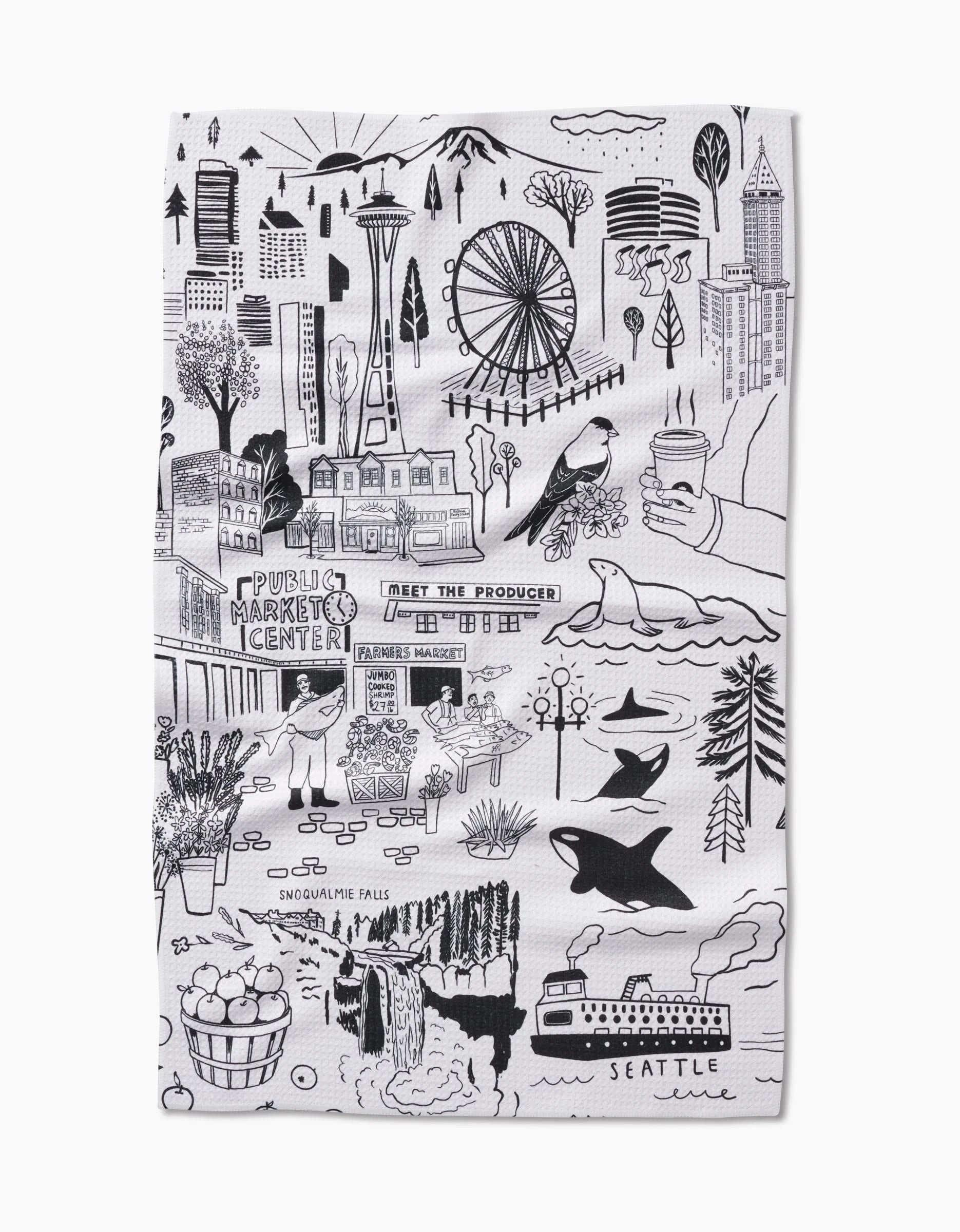 Geometry Tea Towels Seattle Tea Towel | Geometry – GEOMETRY