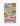 The Geometry Greetings From Hawaii kitchen towel is made from recycled materials and features colorful Hawaiian-themed illustrations: flowers, rainbow, sea creatures, volcano, and “Greetings from HAWAII The Aloha State.”.