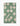 The Geometry Wisp Green tea towel features a textured green background with off-white, distressed diamond patterns. Made from recycled materials, its fabric has gentle creases and visible wear for a charming, lived-in look.