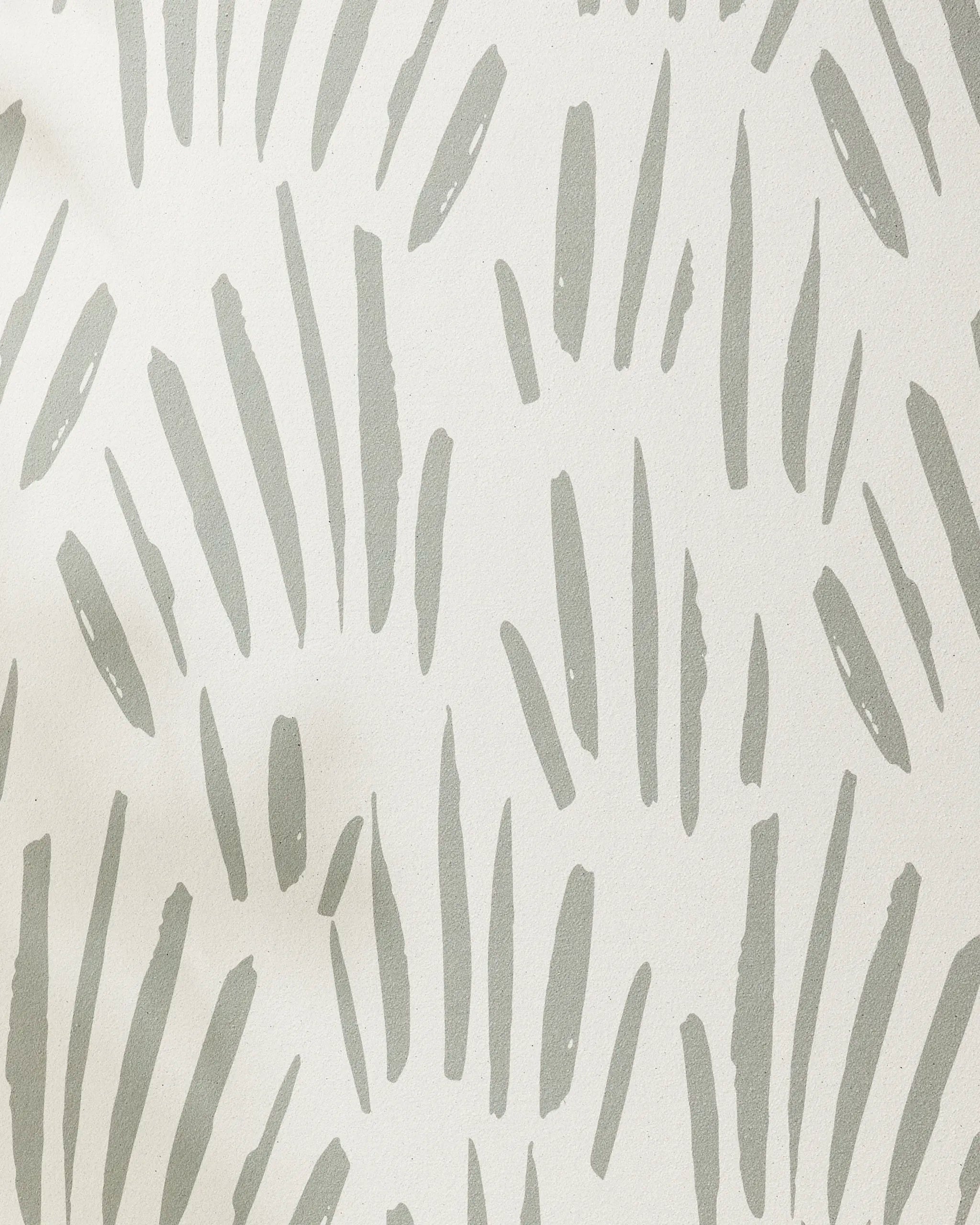 Country Fields by Hufton Studio features clusters of irregular, vertical gray brushstrokes on an off-white background—this minimalist, organic pattern adds movement and style to a non-slip yoga towel that enhances your practice.