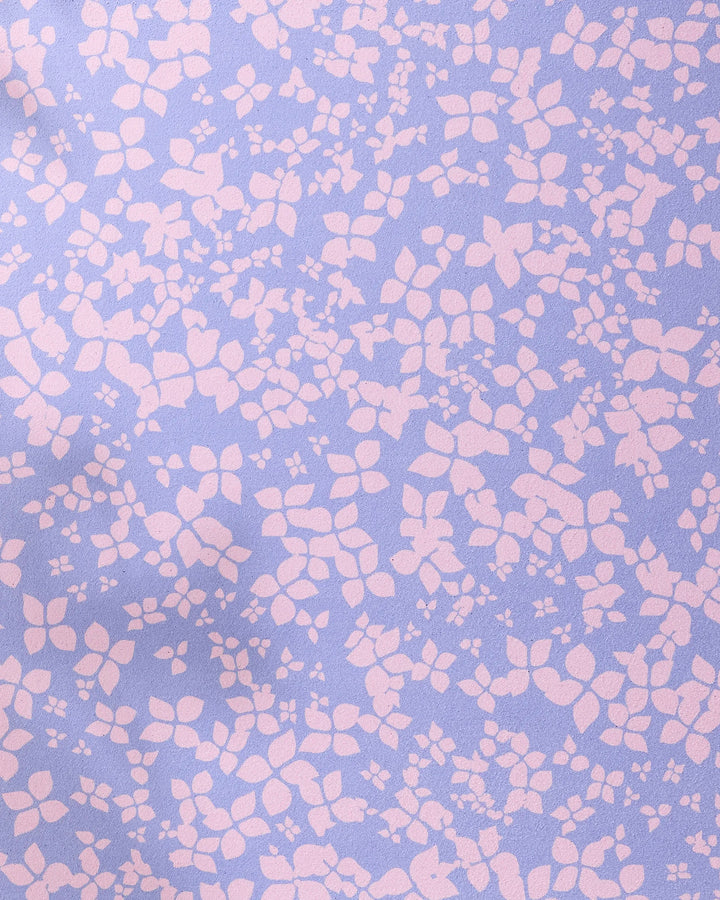 You Give Me Butterflies" by Sareka Unique features irregular pink shapes on a light purple background, creating a delicate, modern look—ideal for a recycled or non-slip yoga towel.