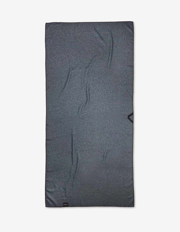 The Apple Doesnt Fall Far From the Tree by Katherine Berkeley is a dark gray rectangular micro-loop beach towel made from recycled materials. Quick-drying, eco-friendly, and stylish, it features subtle texture and slight wrinkles.