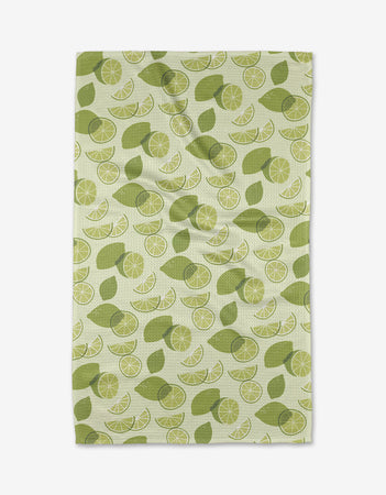 Geometry Tea Towel - Limes