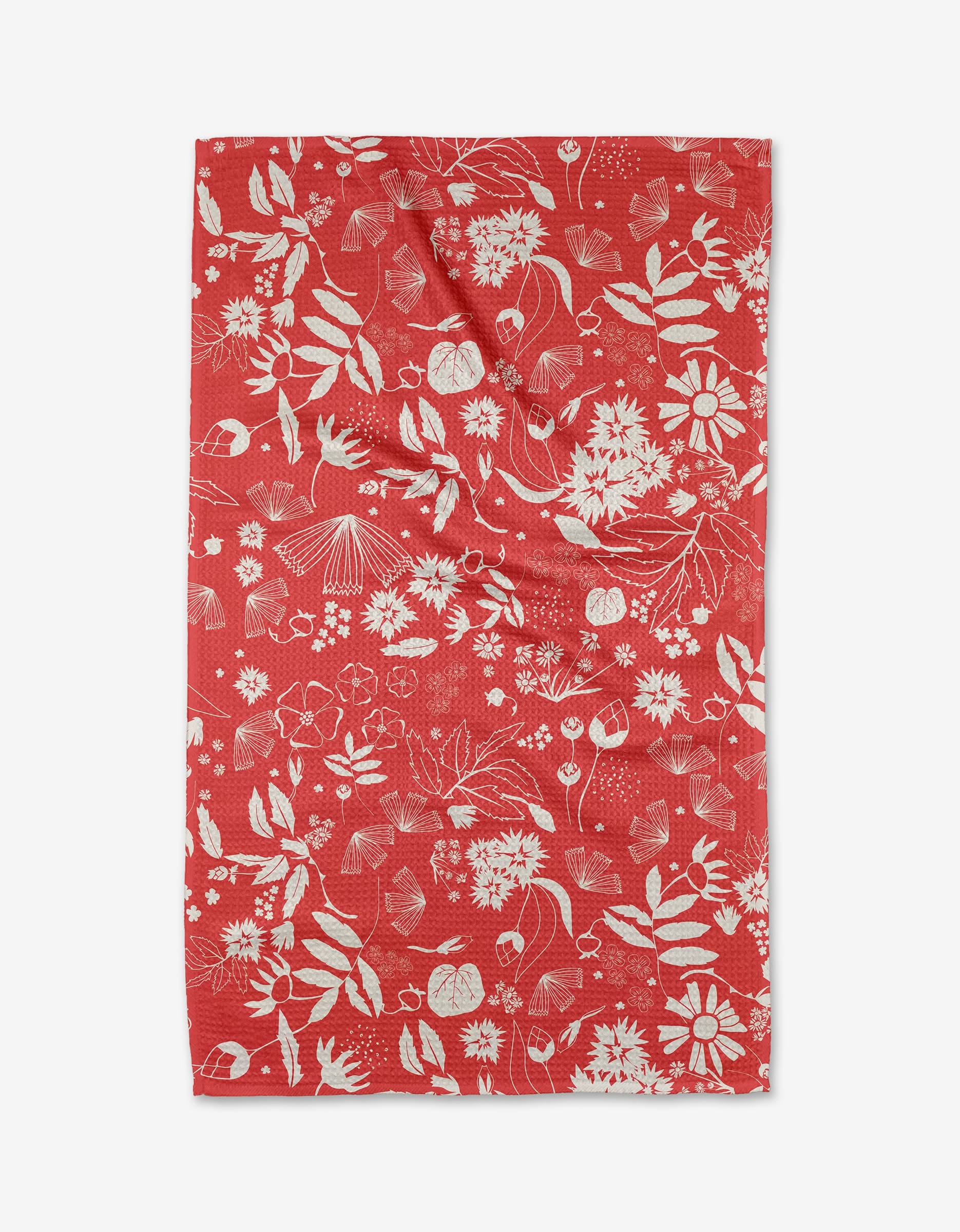 Red Underbrush Tea Towel Geometry GEOMETRY