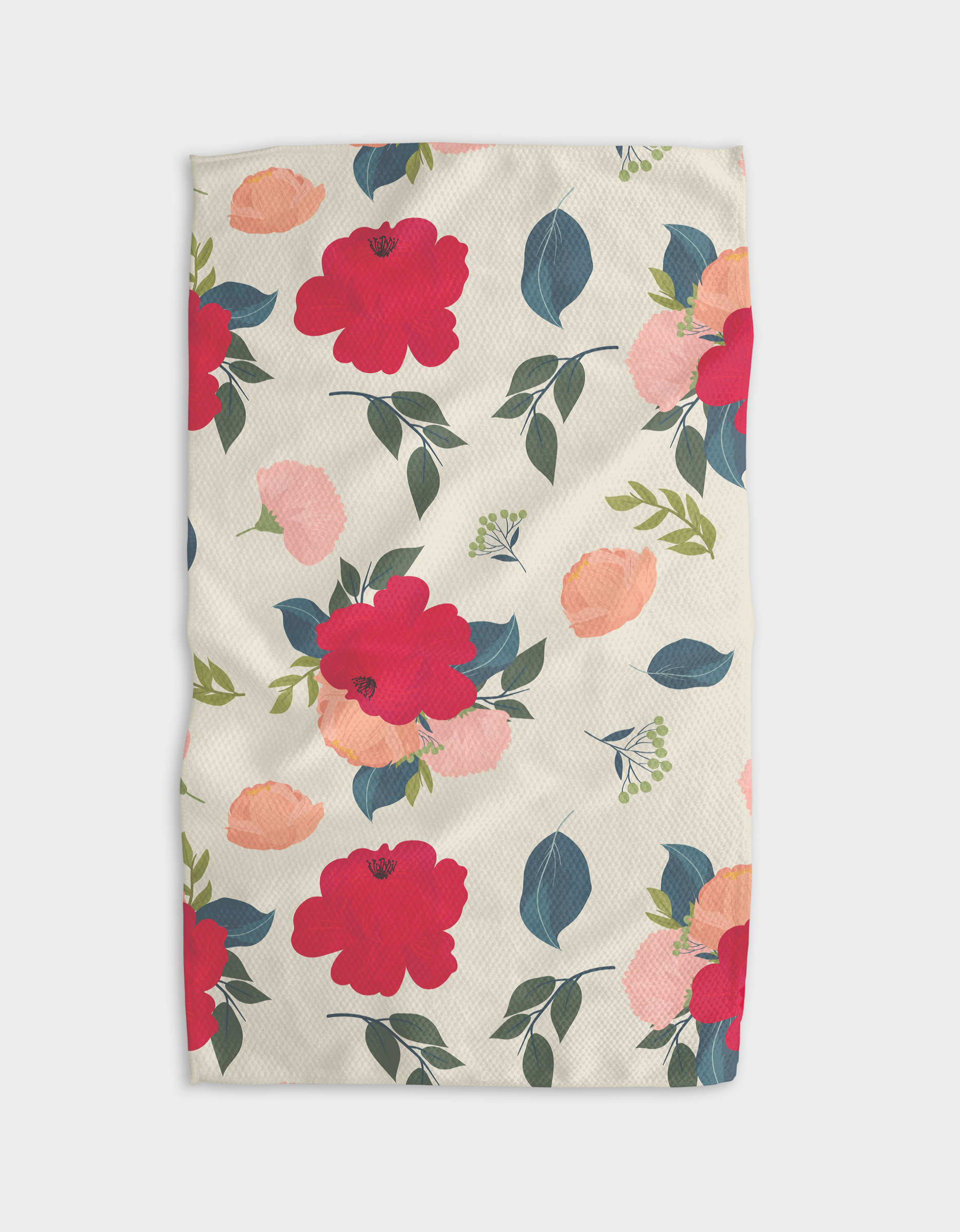 Geometry Fully Bloomed Kitchen Tea Towel